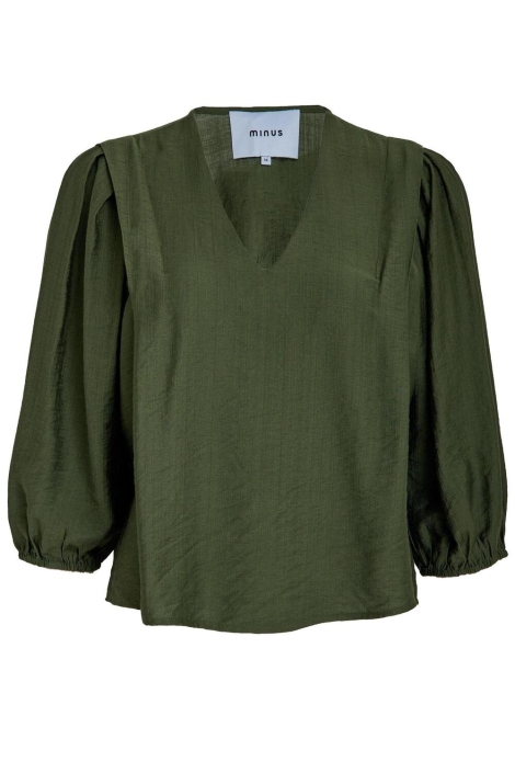 Minus groene dames blouse | Vooraanzicht