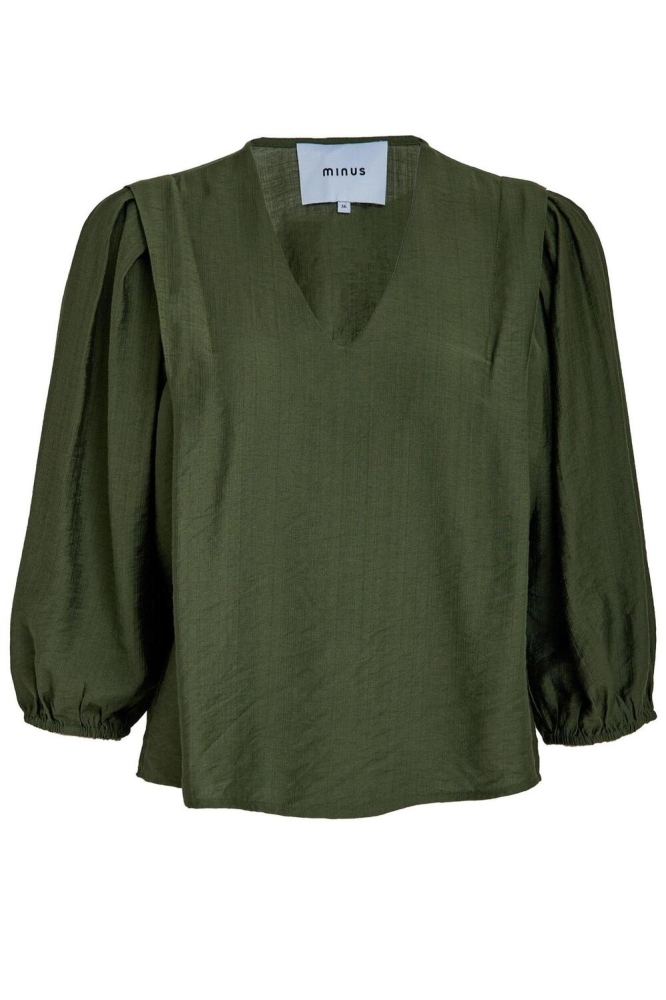 Minus groene dames blouse | Vooraanzicht