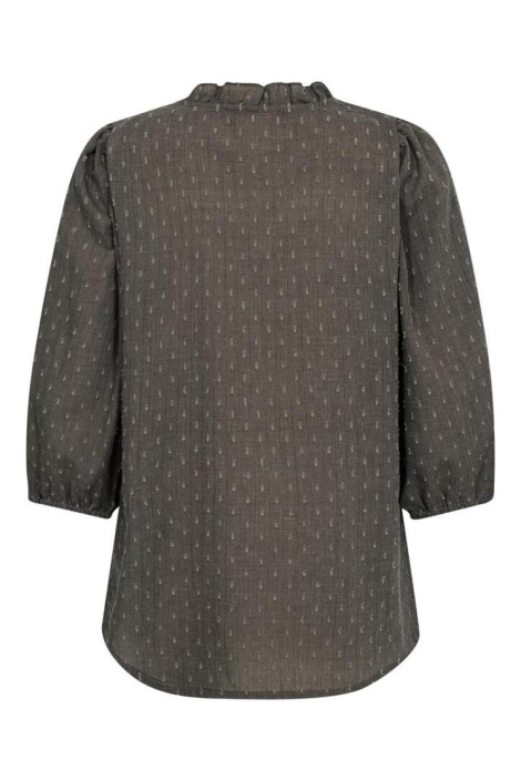 Freequent groene dames blouse | Achteraanzicht
