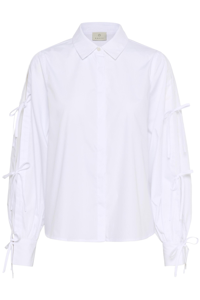 Kaffe witte dames blouse | Vooraanzicht