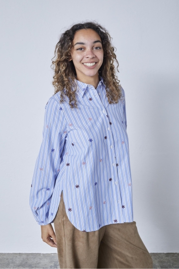 SisterS point Blouse ISTEA SH2 19152 BLUE STRIPE