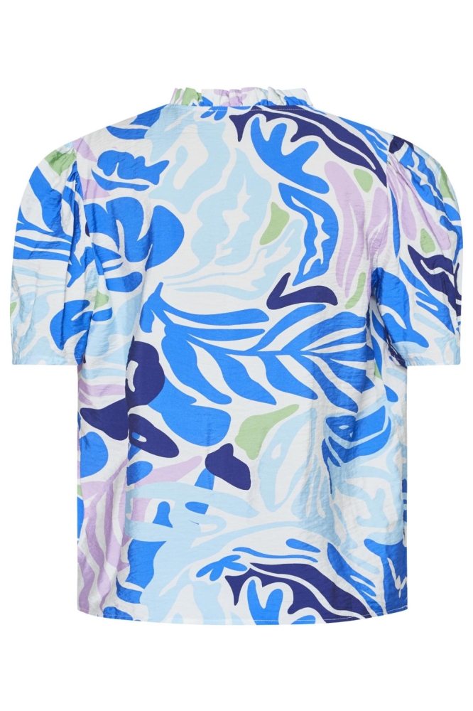 SisterS point blauwe dames blouse | Achteraanzicht
