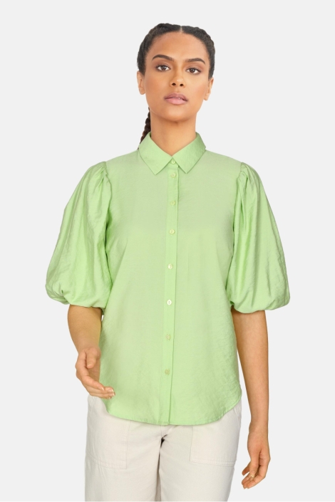 SisterS point groene dames blouse | Model vooraanzicht