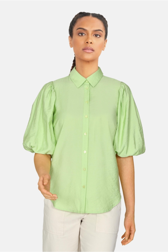 SisterS point groene dames blouse | Model vooraanzicht