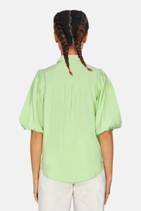 SisterS point groene dames blouse | Model achteraanzicht