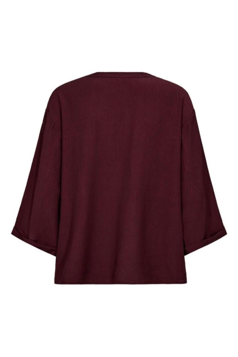 Freequent bordeaux dames blouse | Achteraanzicht