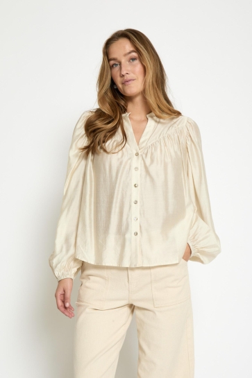 Peppercorn Blouse IDA SHIRT PC8358 0202 WHITECAP GREY
