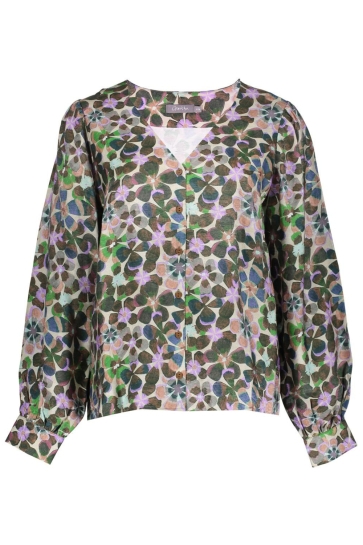 Geisha Blouse BLOUSE MET RETRO BLOEMENPRINT 53636 20 000300 LILA/GREEN