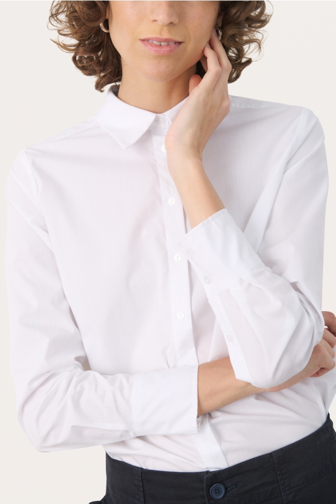 Part Two witte dames blouse | Model vooraanzicht