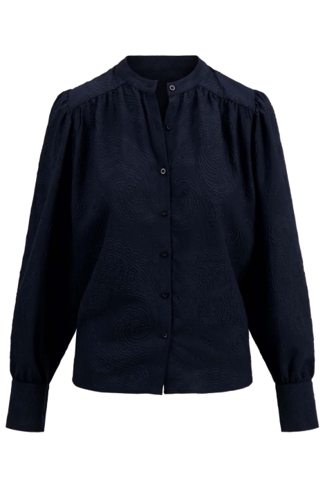 Zusss blauwe dames blouse | Vooraanzicht