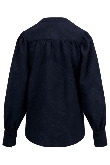Zusss blauwe dames blouse | Achteraanzicht