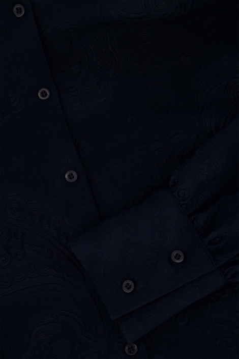Zusss blauwe dames blouse | Kleurstaal