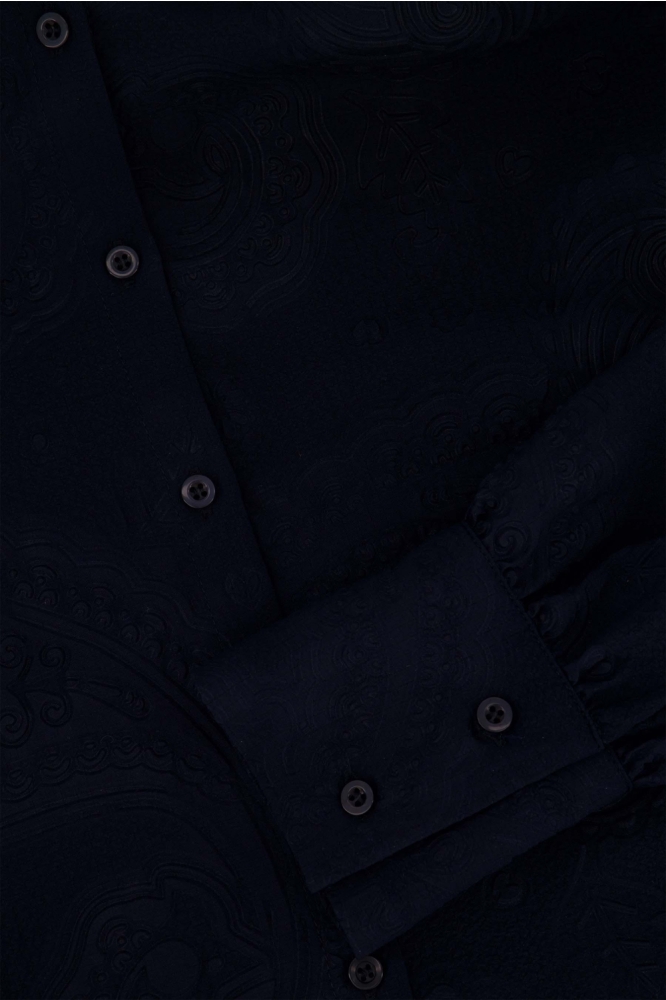 Zusss blauwe dames blouse | Kleurstaal