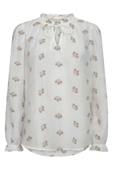 Freequent Blouse FQWENDY BLOUSE 206425 STAR OFF-WHITE W. SIMPLY TAUPE