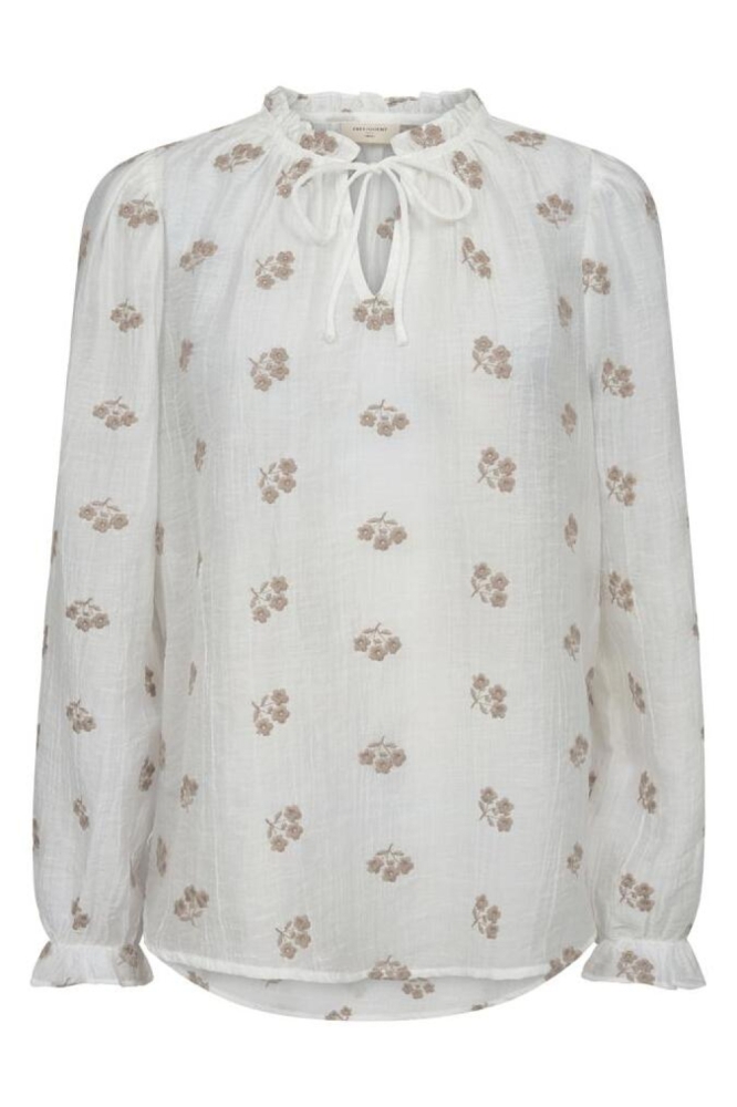 Freequent witte dames blouse | Vooraanzicht