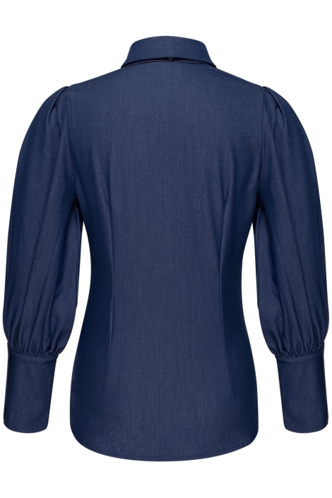 Kimara blauwe dames blouse | Achteraanzicht