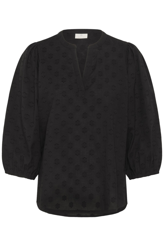 Kaffe zwarte dames t-shirt | Vooraanzicht