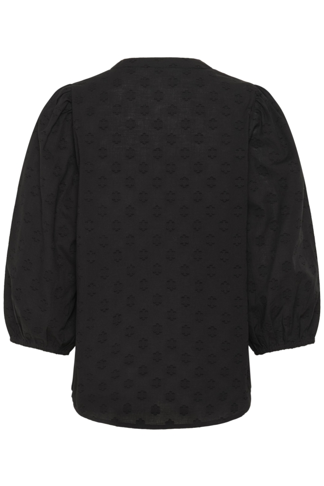 Kaffe zwarte dames t-shirt | Achteraanzicht