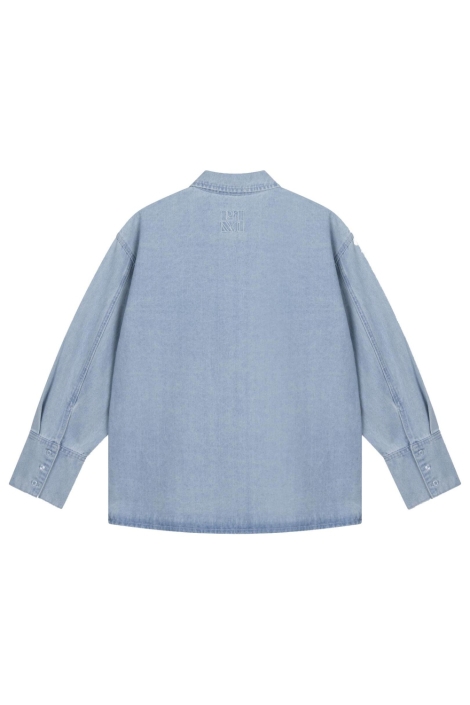 Refined Department blauwe dames blouse | Achteraanzicht