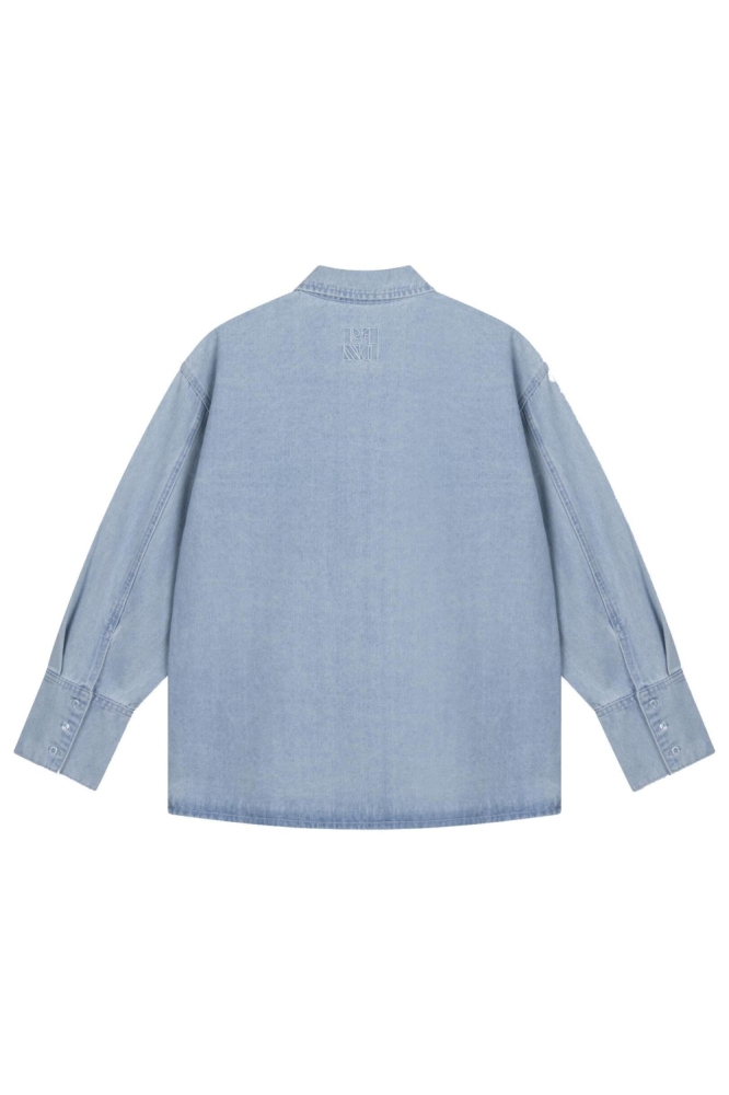 Refined Department blauwe dames blouse | Achteraanzicht