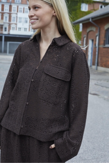 SisterS point Blouse ELSIA SH 18588 D. CHOCOLATE