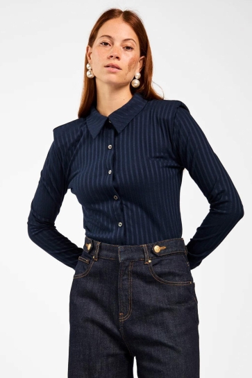 Aaiko Blouse VIGO VIS 177 193923 DARK NAVY