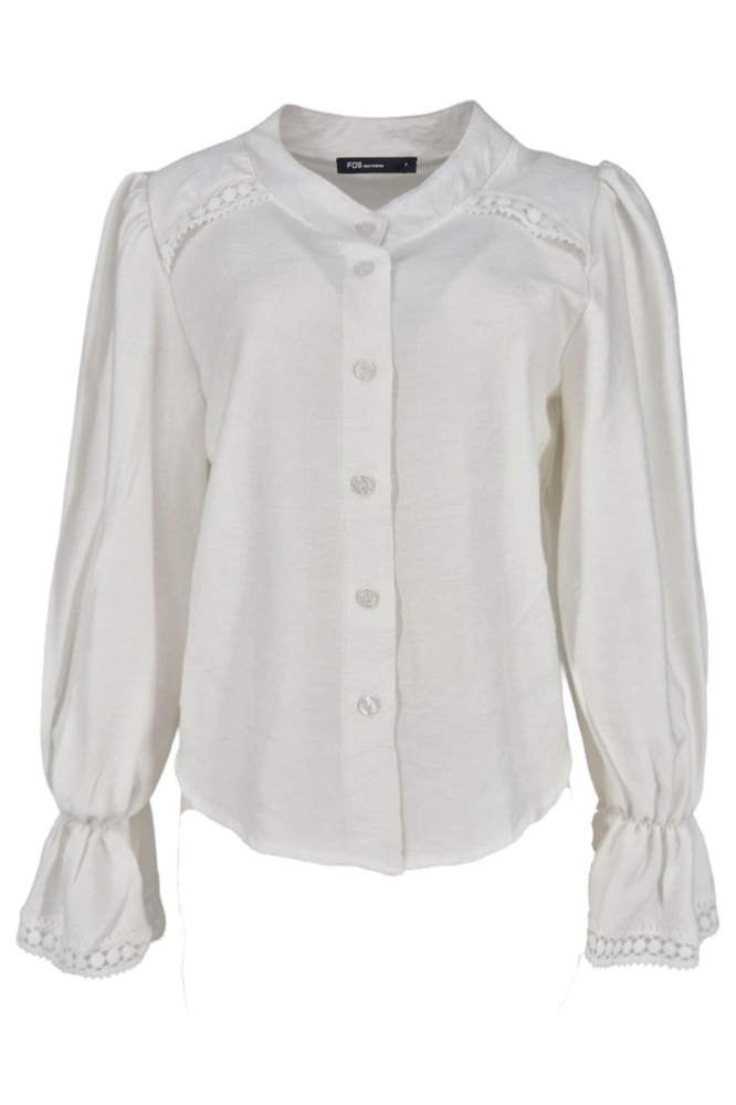 FOS Amsterdam witte dames blouse | Vooraanzicht
