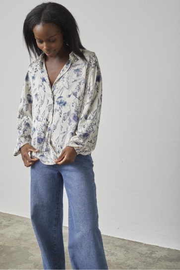 SisterS point Blouse ELLA SH73 19214 CREAM/BLUE