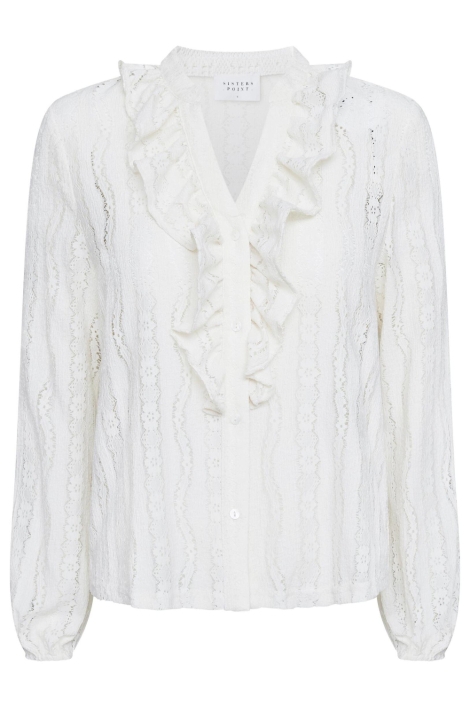 SisterS point ecru dames blouse | Vooraanzicht