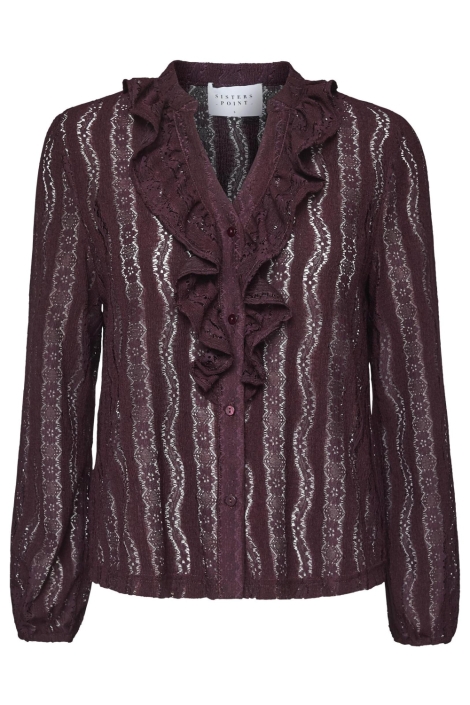 SisterS point bordeaux dames blouse | Vooraanzicht