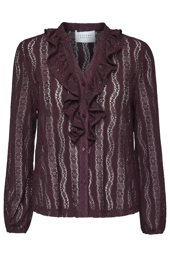 SisterS point bordeaux dames blouse | Vooraanzicht