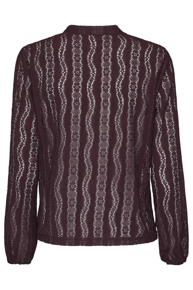 SisterS point bordeaux dames blouse | Achteraanzicht