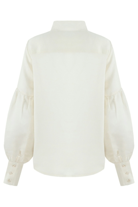 Fluresk witte dames blouse | Achteraanzicht