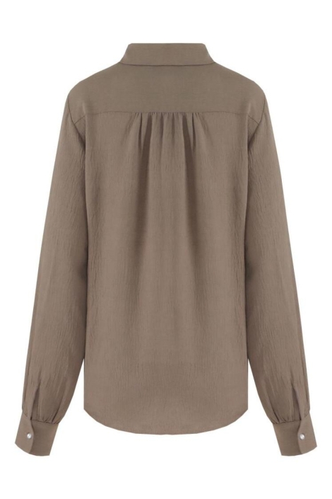 C&S The Label bruine dames blouse | Achteraanzicht