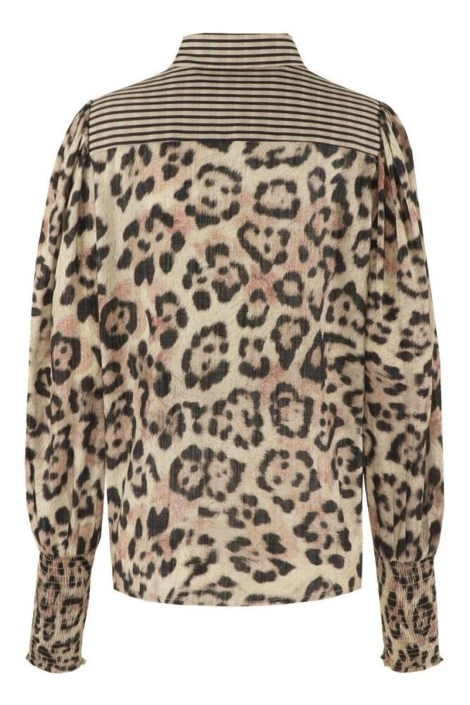 C&S The Label bruine dames blouse | Achteraanzicht