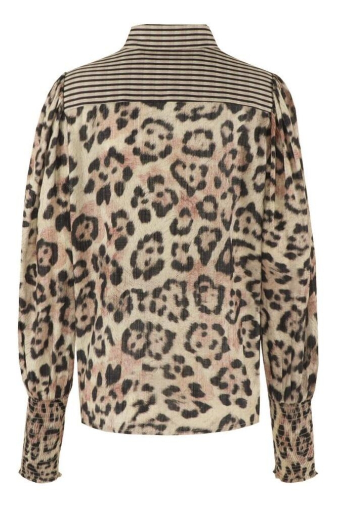 C&S The Label bruine dames blouse | Achteraanzicht