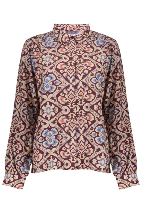 Geisha blauwe dames blouse | Vooraanzicht