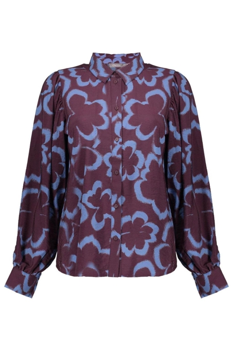 Geisha blauwe dames blouse | Vooraanzicht