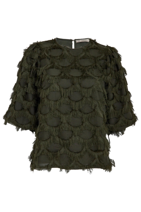 Peppercorn groene dames blouse | Vooraanzicht
