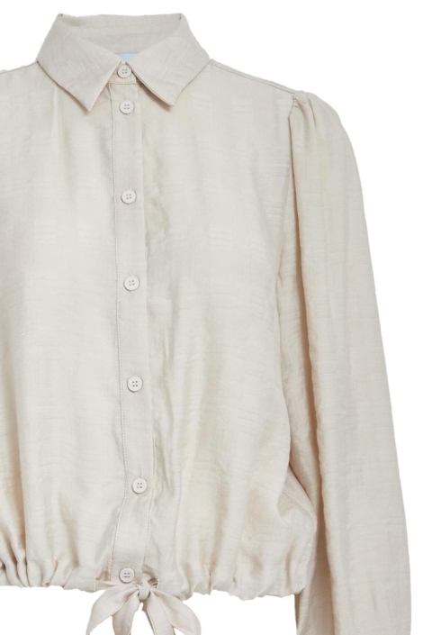 Minus beige dames blouse | Close up