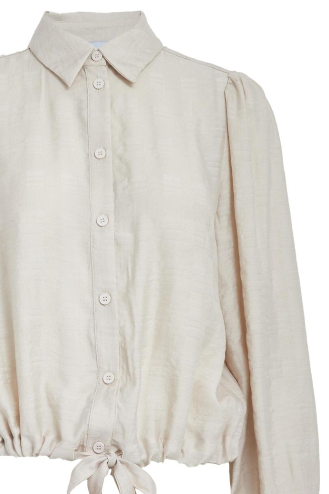 Minus beige dames blouse | Close up