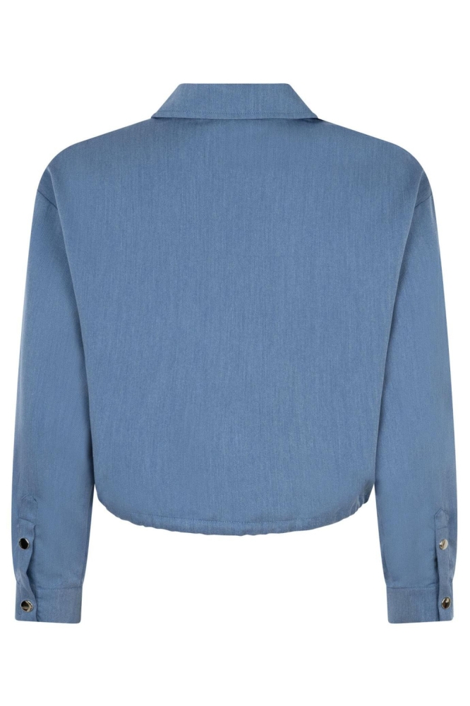 Ydence blauwe dames blouse | Achteraanzicht