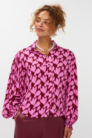 Ydence BLOUSE ALYSSA FS2509 1011 PINK FLOWER