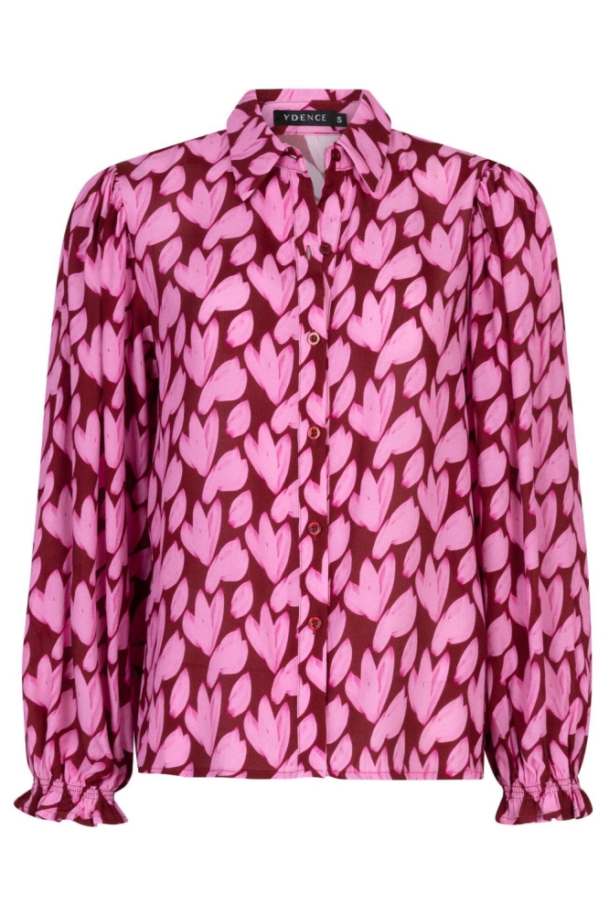 Ydence roze dames blouse | Vooraanzicht