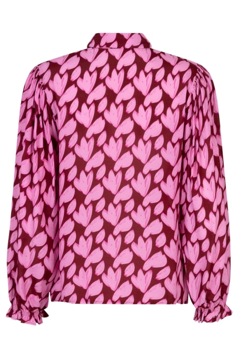 Ydence roze dames blouse | Achteraanzicht