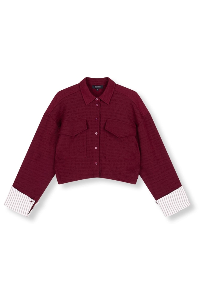 Refined Department bordeaux dames blouse | Vooraanzicht