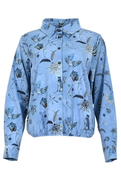 Maicazz blauwe dames blouse | Vooraanzicht