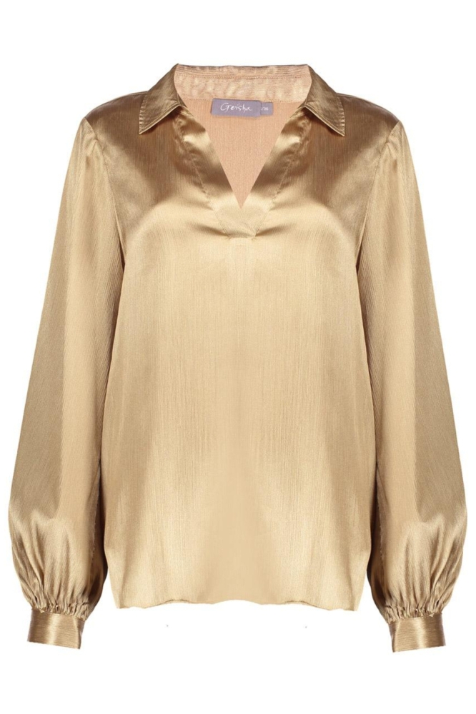 Geisha gouden dames blouse | Vooraanzicht