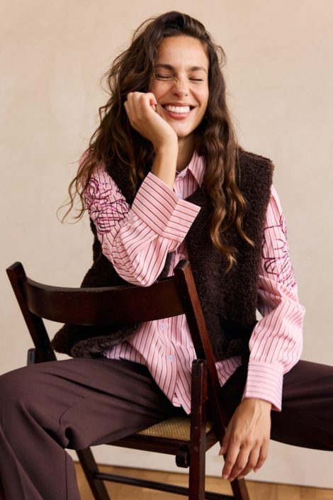 LolaLiza roze dames blouse | Model