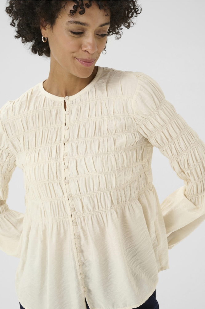 Part Two ecru dames blouse | Close up